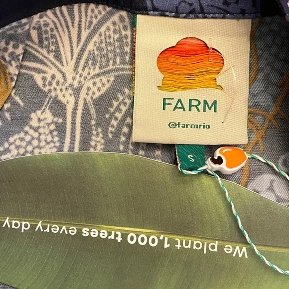 FARM Rio Night Jungle Navy Blue Flare Pants 🆕 - Picture 5 of 13